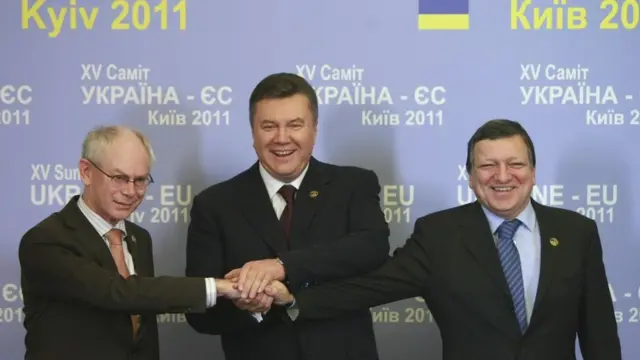 Герман ван Ромпей, Віктор Янукович, Жозе Мануель Баррозу, 2011 рік, саміт Україна-ЄС у Києві