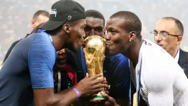 Paul Pogba and e brothers Mathias and Florentin