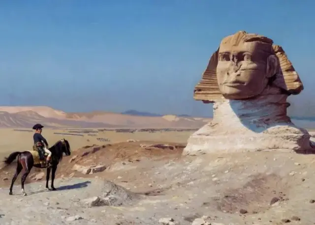 Bonaparte et le Sphinx, dans une oeuvre de Jean-Léon Gérôme.