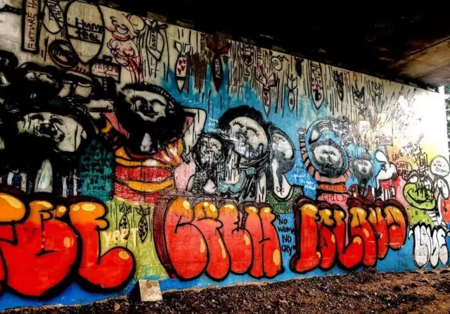 ඩොමිනික් චන්ද්‍රසාලිගේ ග්‍රැෆිටි නිර්මාණයක්