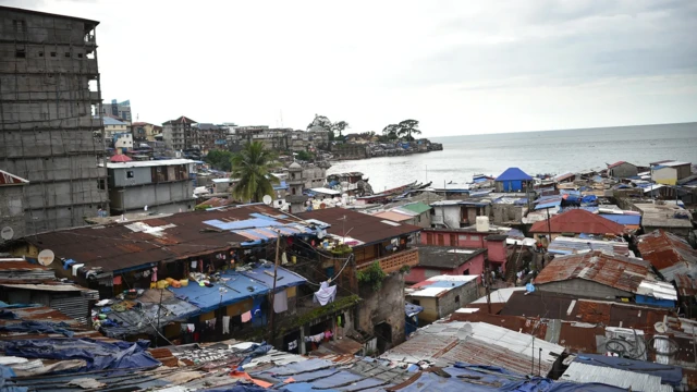 Vue d'un quartier de Freetown