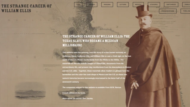 Site criado por historiador Karl Jacoby sobre históriamelhores casas de apostas copa do mundoWilliam Ellis, williamhellis.com