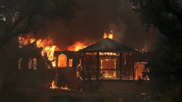 कैलिफ़ोर्निया के जंगलों में आग