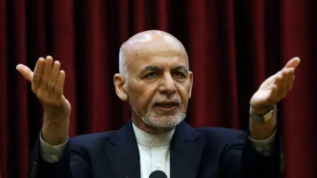 Afghanistan's President Ashraf Ghani speaks during a news conference in Kabul 1 March