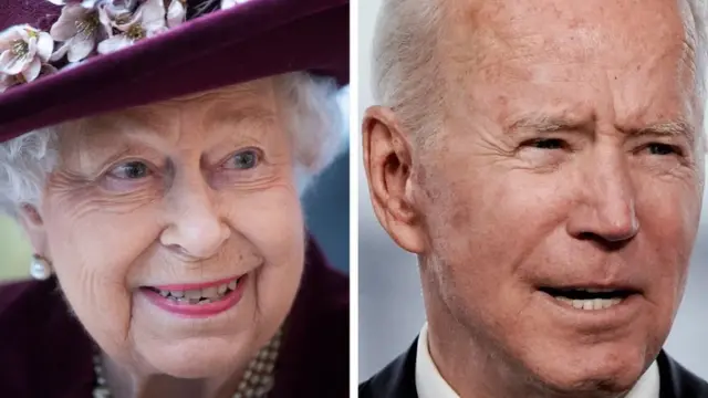 Queen and Joe Biden
