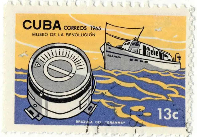 क्यूबा के एक डाक टिकट ने ग्रैनमा की यात्रा का जश्न मनाया