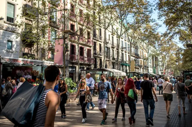 Sane babbar matsala ce Las Ramblas - wani babban wurin yawan bude ido.