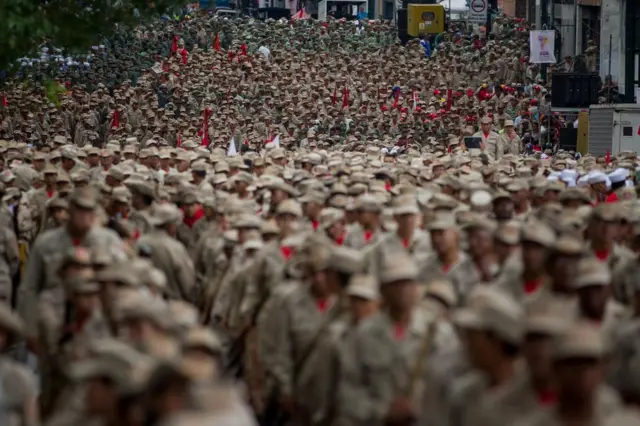 Miembros de la Milicia Nacional Bolivariana de Venezuela