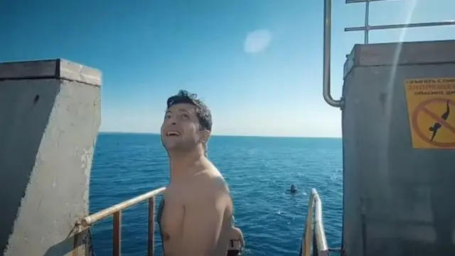 Володимир Зеленський на морі в Одесі