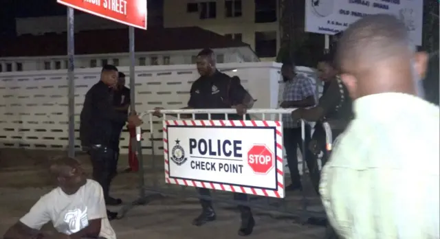 Police for front of EOCO office