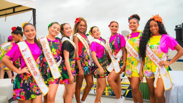 Participantes del concurso de reinado popular. 