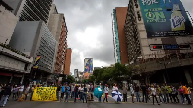 Cierre de calles en Caracas