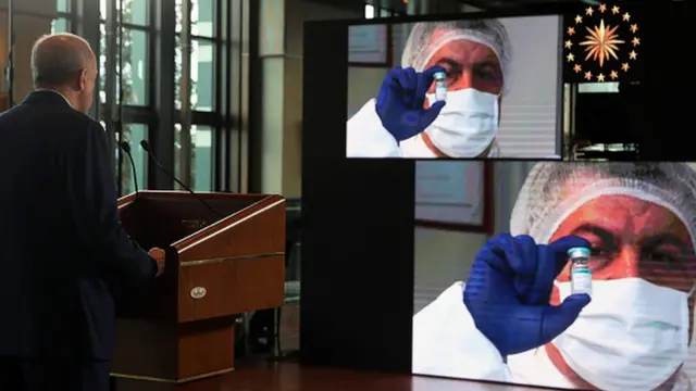 رجب طیب اردوغان در مراسم مجازی اعطای مجوز اضطراری به واکسن کرونای ساخت ترکیه