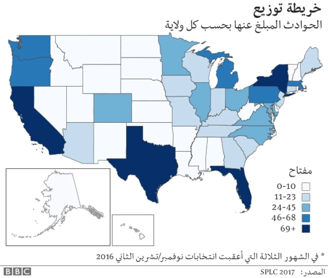 معدلات جرائم الكراهية ضد الأقليات في أمريكا تسجل ارتفاعا في عهد ترامب