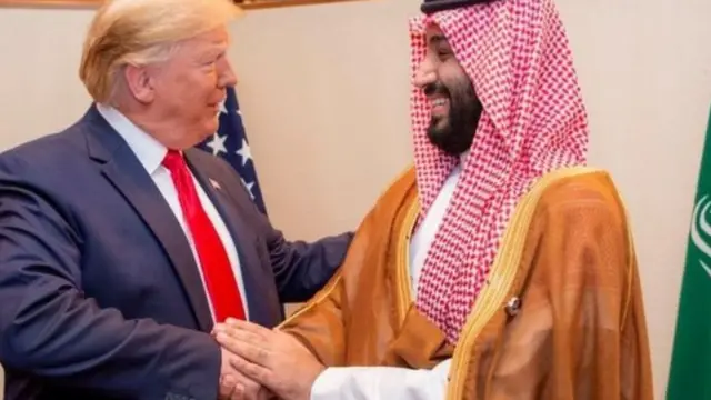 ডোনাল্ড ট্রাম্প ও সৌদি যুবরাজ মোহামেদ বিন সালমান।