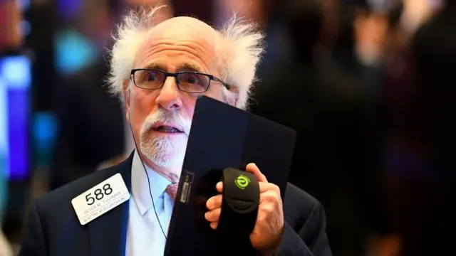 Operador de bolsa en Wall Street