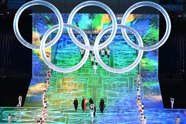 Simon Breitfuss, un austríaco nacionalizado boliviano, llevó el pabellón de su país.