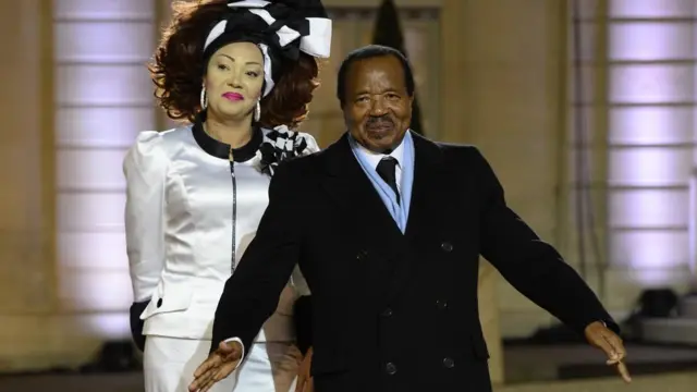 President Biya and im wife Chantal Biya