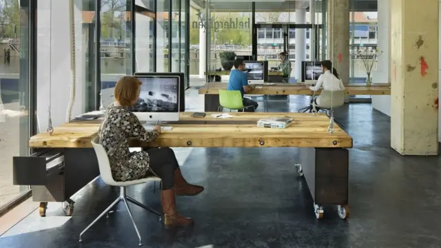 Así lucen las oficinas de Heldergroen durante el día.