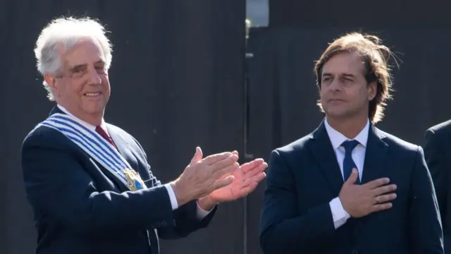 Tabaré Vázquez pasó el mando a Lacalle Pou.