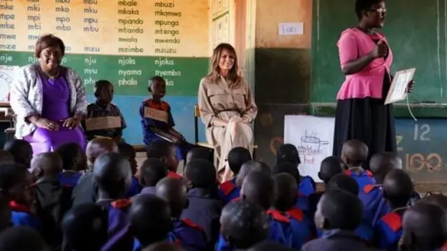Melania Trump visits a school in Lilongwe