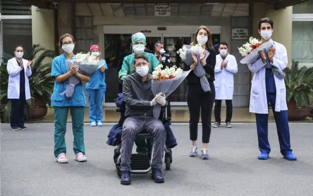 治癒出院的患者