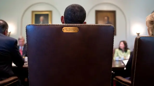 Barack Obama durante una reunión en la Casa Blanca.