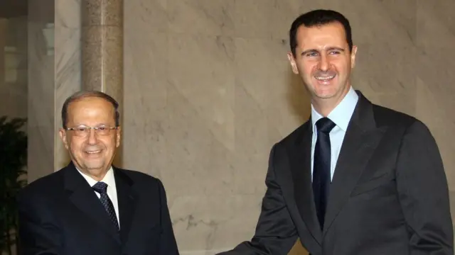 بشار اسد و میشل عون