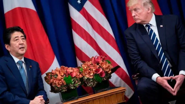 Trump ve Japonya Başbakanı Shinzo Abe