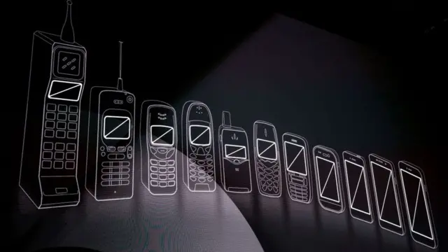 Évolution des téléphones portables.
