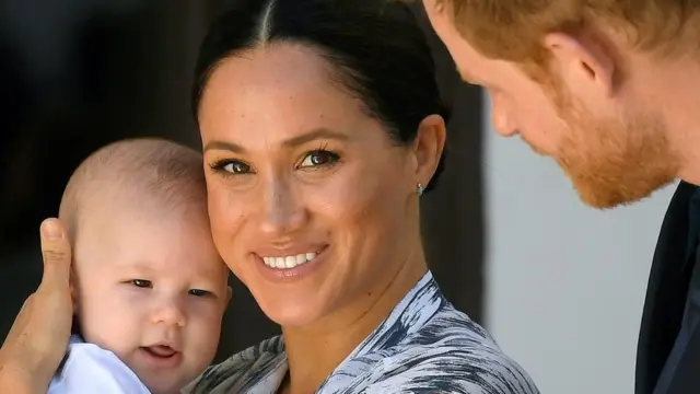 The Duke and Duchess of Sussex with their son Archie