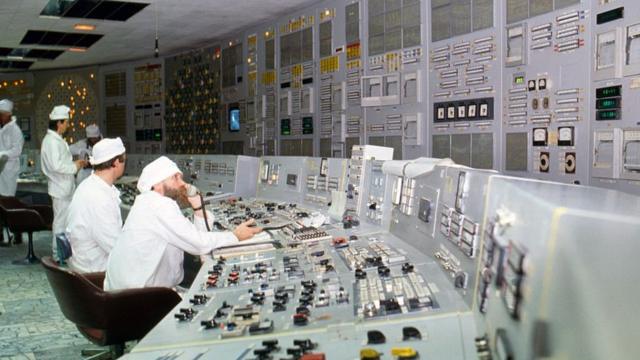 Chernobyl nuclear power plant a few months after the disaster in 1986