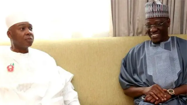 Sẹ́nétọ̀ Bukola Saraki àti Gòmínà Fattah Ahmed (Apá ọ̀tún)