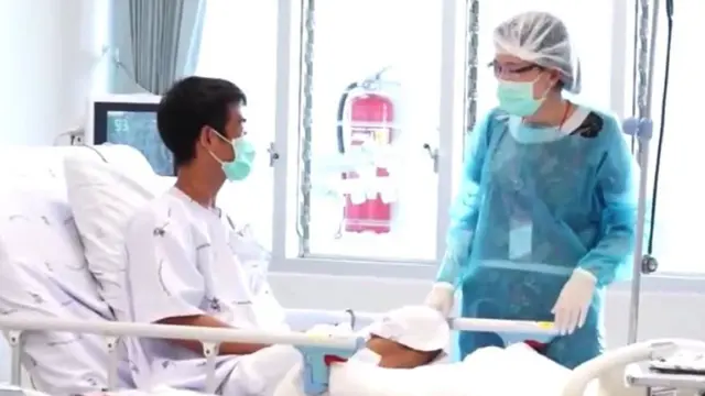 Niño rescatado en la cueva de Tailandia