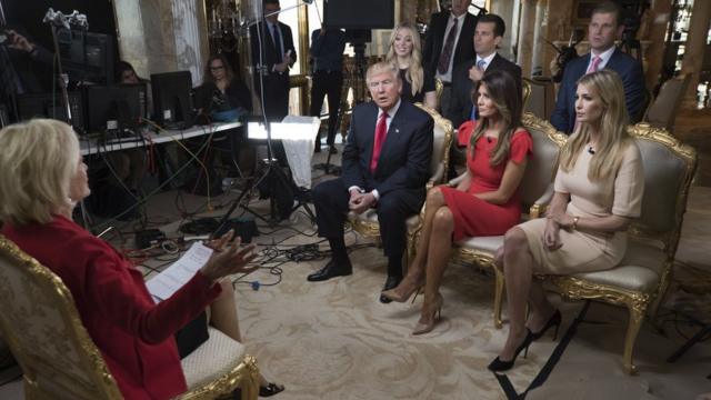 Entrevista de los Trump en el canal CBS