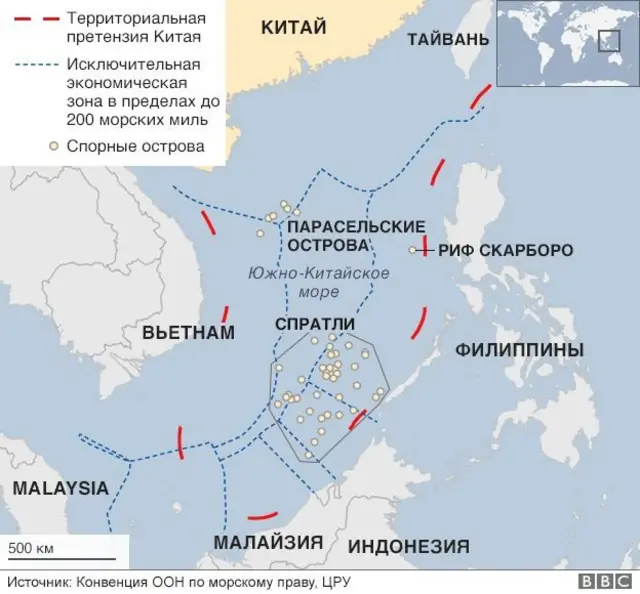 Южно-китайское море, карта
