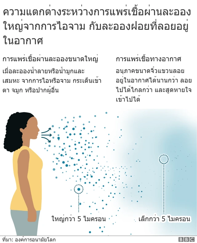 กราฟิกจำลองการแพร่เชื้อโรค