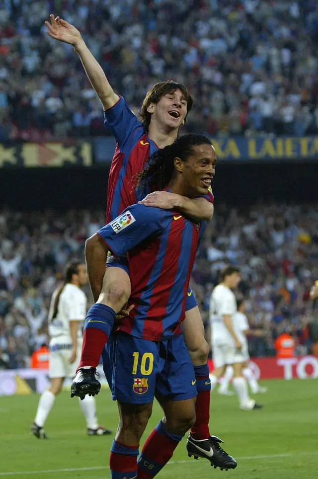Lionel Messi y Ronaldinho
