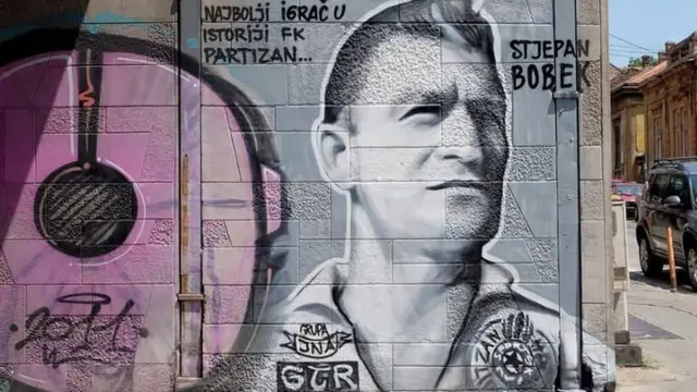Мурал посвећен Стјепану Бобеку у центру Београда