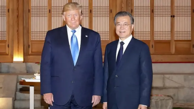 Donald Trump na Moon Jae-in