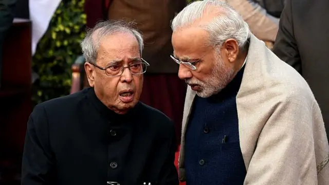 प्रणब मुखर्जी और नरेंद्र मोदी