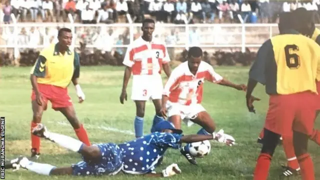 Eric Murangwa Eugene in action for Rwanda