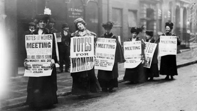 Suffragettes pictured in London