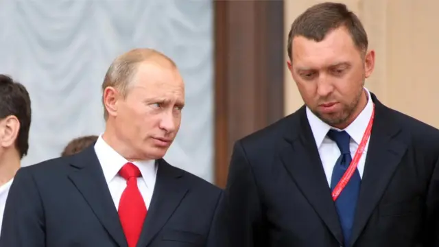 Vladimir Putin y Oleg Deripaska.