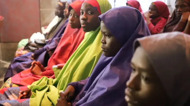 Des filles de Dapchi libérées par les combattants de Boko Haram.