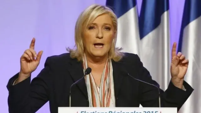 นางมารีน เลอ แปง ผู้นำพรรคแนวหน้าแห่งชาติของฝรั่งเศส