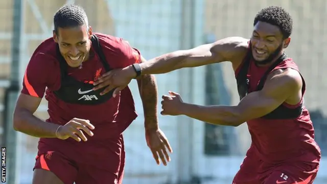 Virgil van Dijk and Joe Gomez
