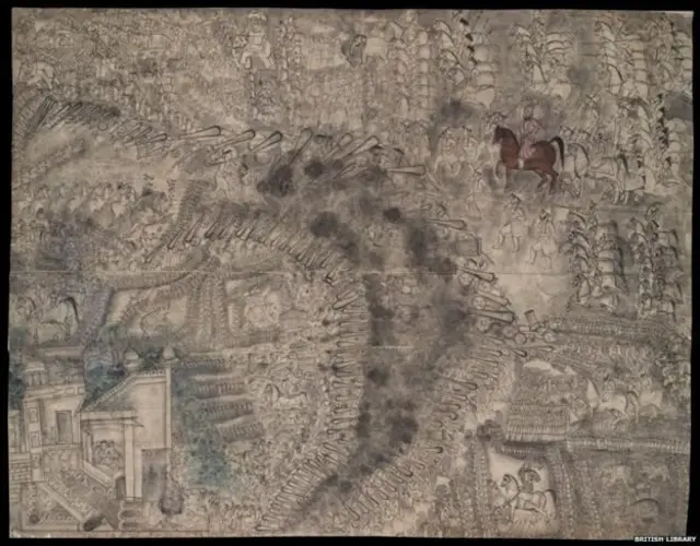 पानीपत के युद्ध का चित्रण