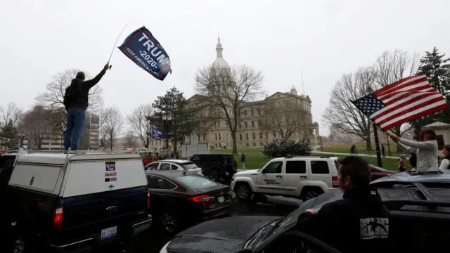 Manifestantes pró-Trump