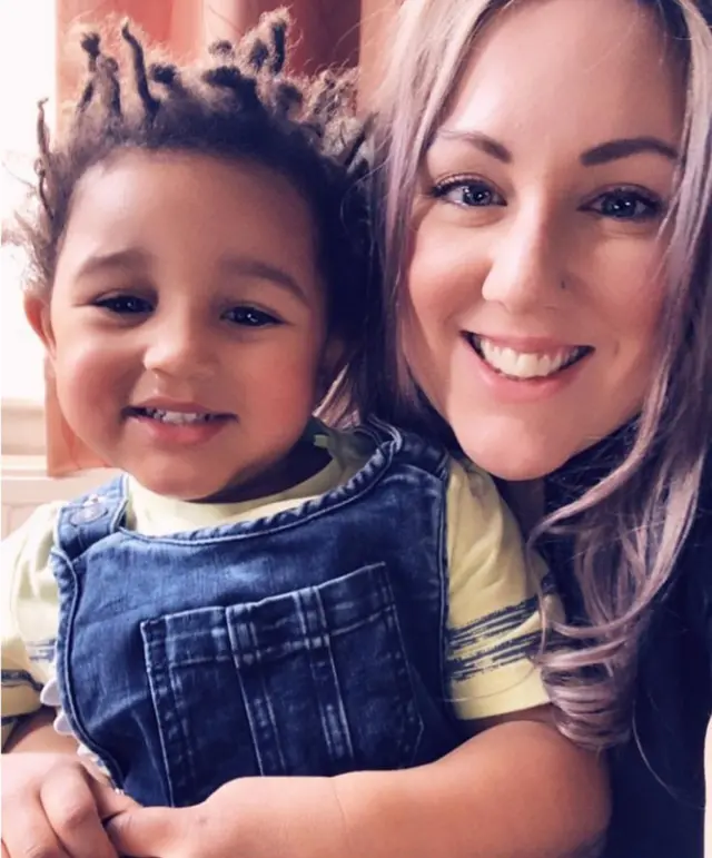 Jennie Marshall-Hamad with son Zedi as a toddler